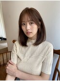 大人かわいいまとまるミディアムレイヤー/ピンクベージュ