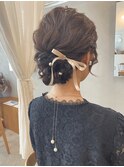 《花屋併設》お呼ばれアップヘア編み込みゆるふわ