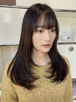 韓国艶々ミディアムセミロングレイヤー髪質改善トリートメント