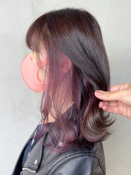 アイティーバイアルバム 松戸店(IT by ALBUM) ベビーピンクグレージュカラーレイヤーカット_ba481531