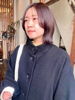 モク 大阪梅田店(MOK) 【つやつやボブ】カシスカラー