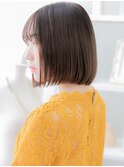 艶髪アッシュブラウン切りっぱなしボブTc2上尾20代30代40代