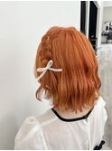編み込みアレンジ