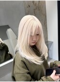 ハッシュカット/パラパラブリーチ/抜きっぱなしブロンド