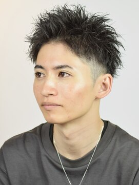 クオンヒール(QUON HEAL) スパイキーショートソフトツイストアップバングピンパーマn