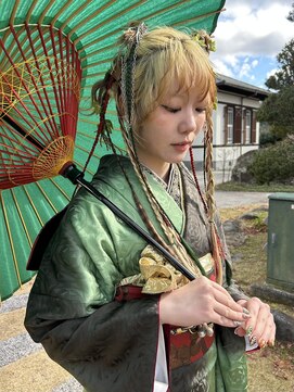 成人式前撮り　個性派アレンジ