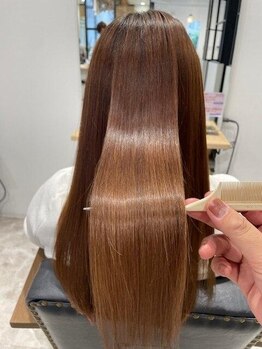 レシピ ラ クレア(recipe la couleur)の写真/【姫路駅徒歩3分】髪質改善ストレートで髪のダメージを最小限に抑え、自然なストレートを実現します♪