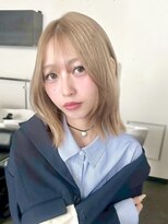 ヒビヲ 天神警固(HIBIO) 顔周りレイヤーカットダブルカラーケアブリーチレイヤーボブ