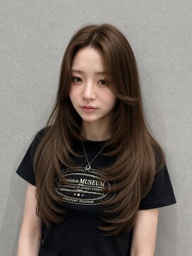 ルクス スマートサロン(Luxs SmartSalon) 韓国風レイヤーカット×ベージュカラー