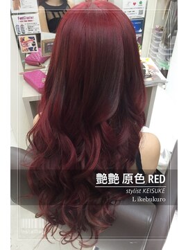 ネクスト 池袋(NEXT) 【艶感あり 原色REDヘア】カラー&マニパニMIXオリジナル★
