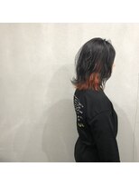 エヌ(N) N/92co. 外ハネボブ×インナーカラー　オレンジ