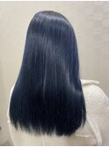 10代20代30代40代大人可愛いネイビーカラーストレートロング