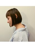 ぷつっと切りっぱなしボブ