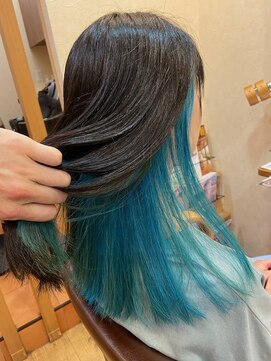ヘアーコレット(hair Colet) インナーカラーアクア