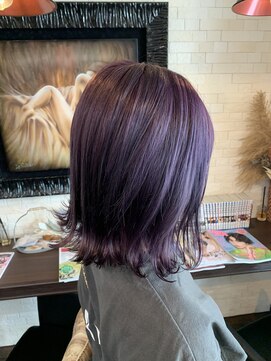 ボアップ 松山店(boappu) #暗めカラー#地毛風#パープル