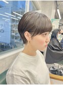 透明感◎グレージュ×コンパクトショート
