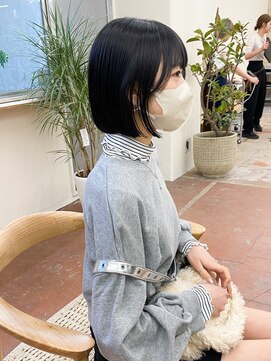 パークレーン アイス イヴェン(park lane ICI yeven) 切りっぱなしボブ ブルーブラック ラベンダーブラック 矢場町