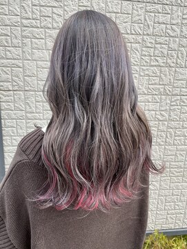 エルフ(elf) グレー×インナーピンク