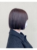 切りっぱなしボブ / あご下2cm / ラベンダー