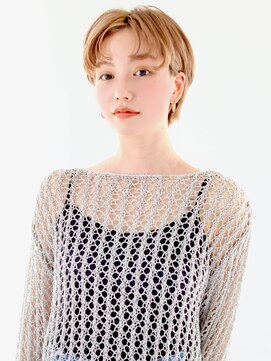 ヘアサロン ガリカ 表参道(hair salon Gallica) <SAKI>やわらかブロンドカラーの垢抜けハンサムショート