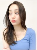 くびれヘアアプリコットオレンジ夏ヘアハイライトカラー