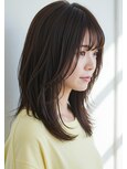 30代40代50代ミディアムレイヤーナチュラルストレート髪質改善