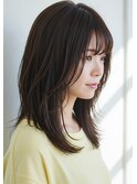 30代40代50代ミディアムレイヤーナチュラルストレート髪質改善