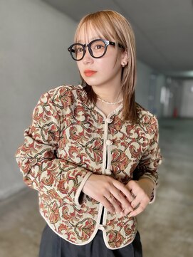 ジーナリア(Xena ria) ラベンダーミルクティー/くすみベージュ/細みハイライト★56