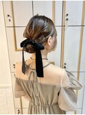 パーティーヘア:大人まとめ髪 ゆるふわセット ベロア 横浜★