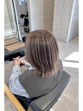 エミクレール 高崎店(EMI CLAIR) ボブ/コントラストハイライト/ベージュ【高崎】