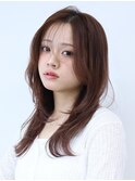 レイヤーカット×ストレートヘア