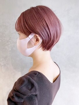 シオン(shion) ショートチェリーブラウンボブ韓国ヘア_ba357862