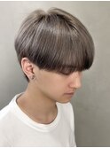 マッシュブリーチハイトーンハイライトスパイラルツーブロック