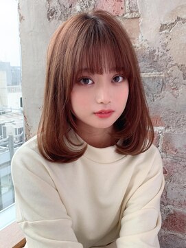 ラルユー 金山(LallYou) シースルーぱっつん前髪で結んでかわいいフェイスレイヤー