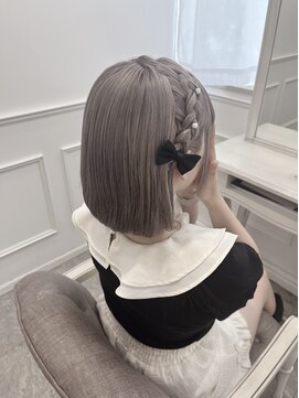 リルミー(Lilme) 【ヘアメ】ボブでも可愛く♪編み込みカチューシャヘア*新井
