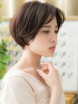 カバーヘア ブリス 川口(COVER HAIR bliss)&nbsp;かきあげバングヘルシースタイル丸みショートA0川口20代30代40代