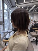 レイヤーボブ/前髪あり/くびれボブ