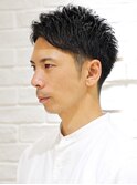 ツーブロックアップバング刈り上げショート短髪束感バーバー床屋