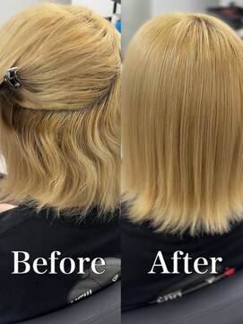 アクション 心斎橋店(ACTION) ブリーチ毛の縮毛矯正☆