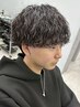 メンズカット+波巻きスパイラルパーマ ￥11000
