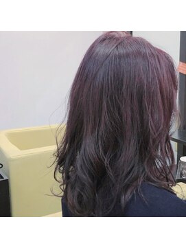 ルッソリベラ 池袋(Lusso libera) ふんわりパーマ×ラベンダーグレージュで艶感セミロング