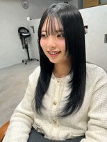 リーシュ(Re:sh)&nbsp;中性ストレートパーマ/レイヤーカット/ブルーブラック