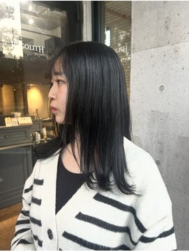 ヘアサロン レゴリス(hair salon REGOLITH) 透けるブルーブラック×フェイスレイヤー