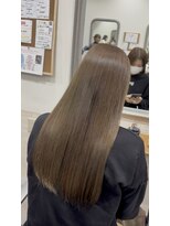 ヘアアンドメイク 心座(hair&make)&nbsp;艶オリーブ×髪質改善ストレートロング