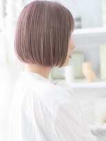 モッズヘア 越谷(mod's hair)&nbsp;小顔ミルクティーピンク切りっぱなしボブディA4越谷10代20代30代