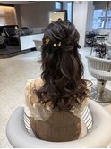 ブリーチなしカラー/ヘアアレンジ/ヘアセット/福岡/10代20代30代