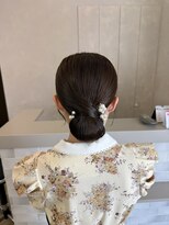 ジュエ ヘアー デザイン(Jue hair design)&nbsp;キレイめシニヨンヘアセット/お呼ばれヘア/ヘアセット/知立/20代