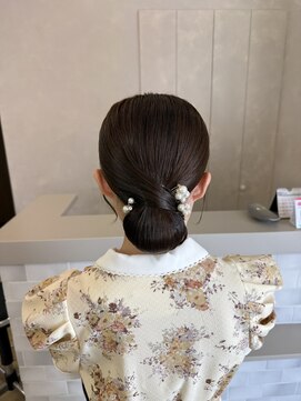 ジュエ ヘアー デザイン(Jue hair design) キレイめシニヨンヘアセット/お呼ばれヘア/ヘアセット/知立/20代