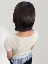 ヘアーメイク グロー(hair make grow)&nbsp;ナチュラルブラウン 顔周りカット ミニボブ タッセルボブ 20代
