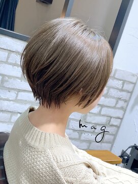 アヴァロン(AVALON) 【mag ginza】大人可愛い丸みショートヘア×ハイライトカラー